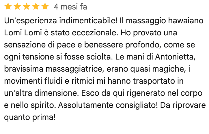 Recensione cliente